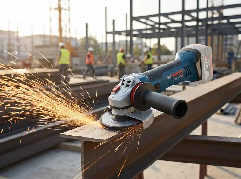 Amoladora radial eléctrica de alquiler para corte and desbaste en construcción