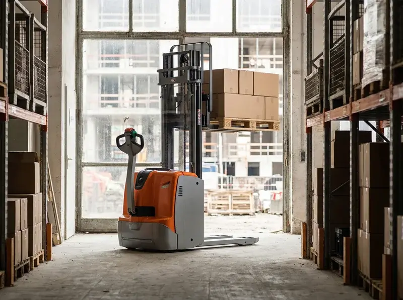 Apilador eléctrico de alquiler para almacenes y logística industrial