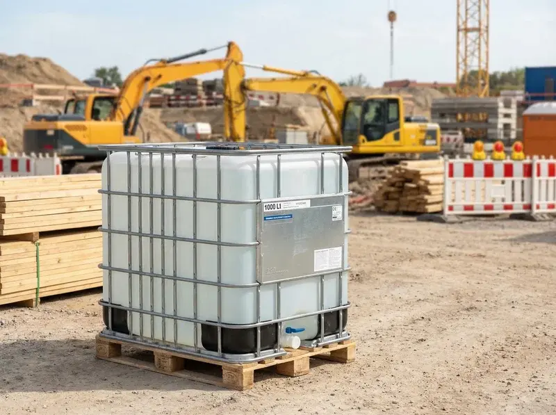 Depósito de agua de 1000 litros de alquiler para obras sin suministro fijo