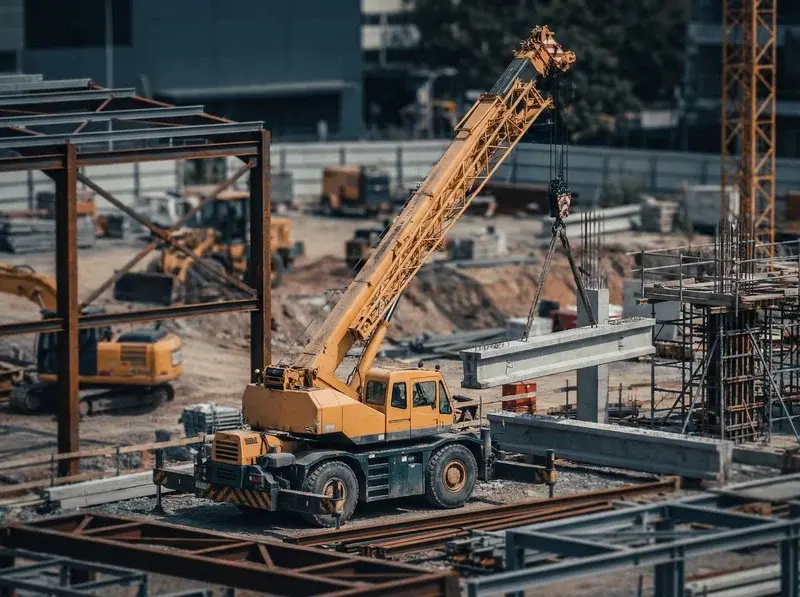 Grúa hidráulica móvil de alquiler para elevación de grandes cargas en obra