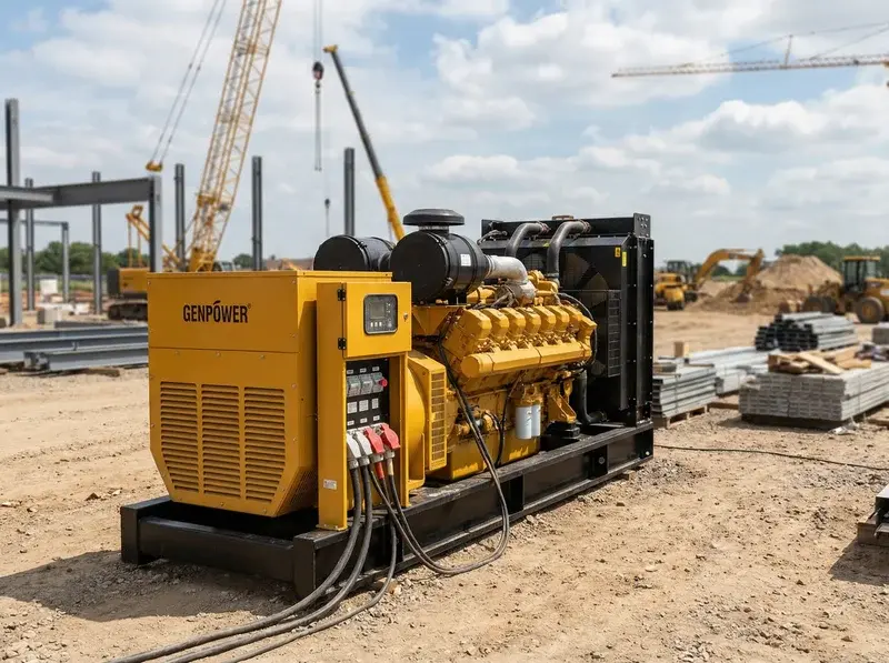 Grupo electrógeno diesel de alquiler para suministro eléctrico en obras
