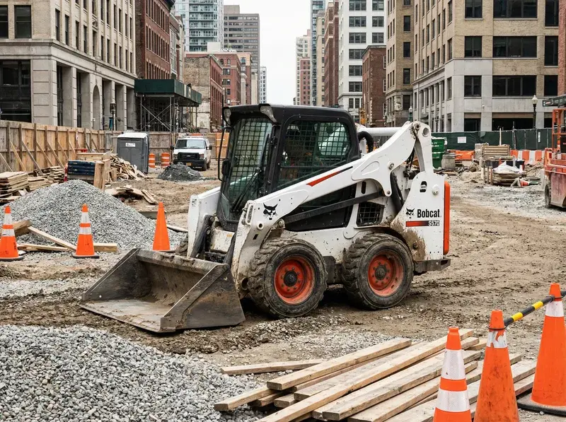 Minicargadora compacta de alquiler para construcción y movimiento de tierras