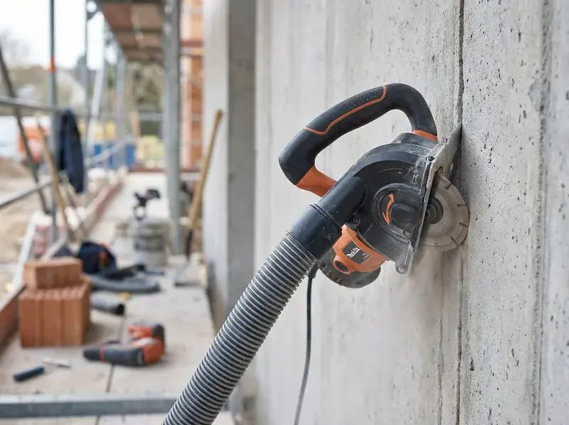 Ranurador de hormigón de alquiler para instalaciones empotradas en paredes