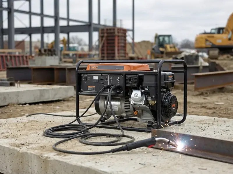 Soldadora eléctrica de alquiler para trabajos de metal en construcción