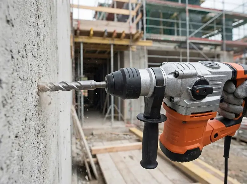 Taladro percutor eléctrico de alquiler para perforación in obra and reformas